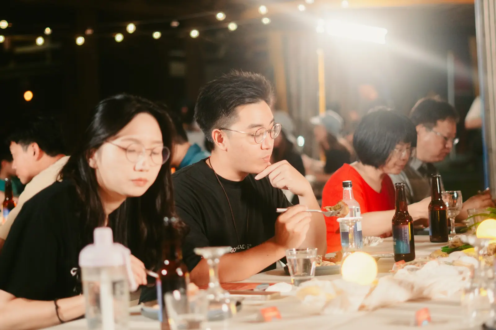 誠農食堂在東石舉辦的夜間長桌餐會